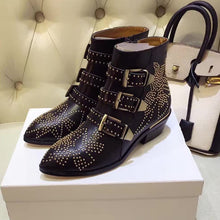Load image into Gallery viewer, Flower Studded Ankle Boots (Options Available)