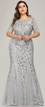 Load image into Gallery viewer, Plus Size Mesh Sequin Leaves Dress (Options Available)