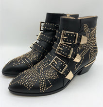 Load image into Gallery viewer, Flower Studded Ankle Boots (Options Available)