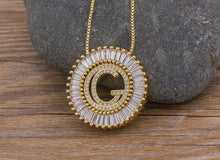Load image into Gallery viewer, Fancy Initial Pendant (All Letters Available)