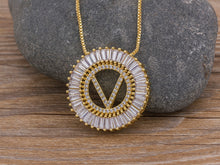 Load image into Gallery viewer, Fancy Initial Pendant (All Letters Available)