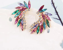 Load image into Gallery viewer, Crystal Wing Earrings (Various Options Available)