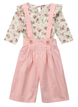 Load image into Gallery viewer, Kids&#39; Floral Overalls Set