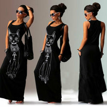 Load image into Gallery viewer, Bohemian Cat Goddess Dress (Options Available)