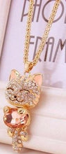 Load image into Gallery viewer, Blinged Out Kitty Necklace (Options Available)