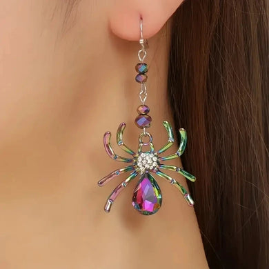 Bejeweled Spider Earrings