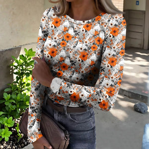 Ladies' Halloween-Themed Pullover Tops (Various Options Available)