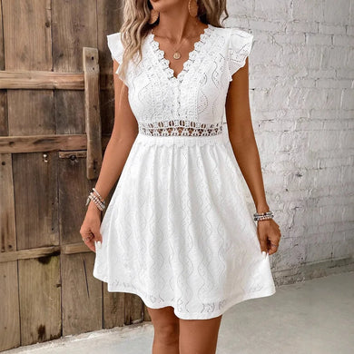 Lacy Spiral Mini Dress