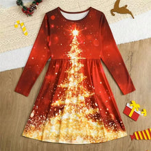 Load image into Gallery viewer, Kids' Glittery Christmas Tree Dress