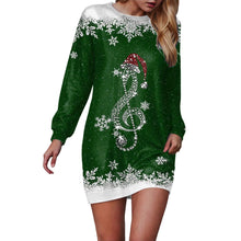 Load image into Gallery viewer, Sparkly Christmas Musical Dress (Options Available)