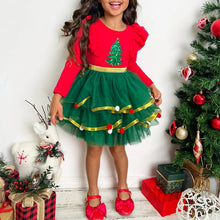 Load image into Gallery viewer, Kids' Ruffled Christmas-Themed Dress (Options Available)