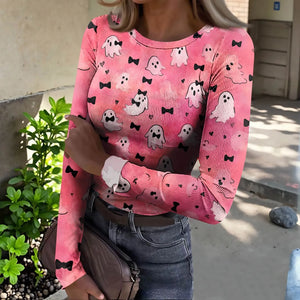 Ladies' Halloween-Themed Pullover Tops (Various Options Available)