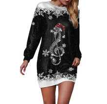 Load image into Gallery viewer, Sparkly Christmas Musical Dress (Options Available)