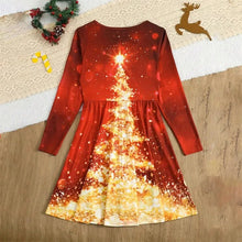 Load image into Gallery viewer, Kids' Glittery Christmas Tree Dress