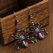 Load image into Gallery viewer, Bejeweled Spider Earrings