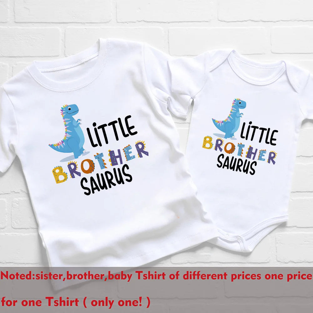 Dinosaur Siblings T-shirt & Romper (Sold Individually)