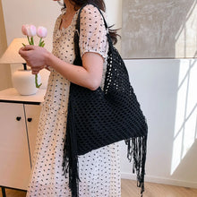 Load image into Gallery viewer, Woven Tassel Beach Bag (Options Available)