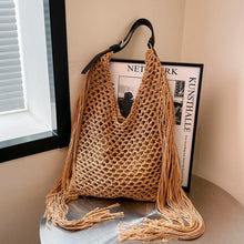 Load image into Gallery viewer, Woven Tassel Beach Bag (Options Available)