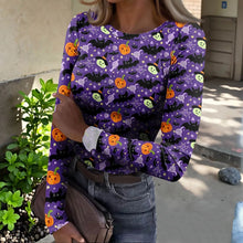 Load image into Gallery viewer, Ladies&#39; Halloween-Themed Pullover Tops (Various Options Available)