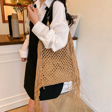 Load image into Gallery viewer, Woven Tassel Beach Bag (Options Available)