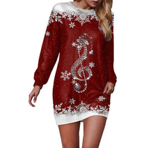 Load image into Gallery viewer, Sparkly Christmas Musical Dress (Options Available)