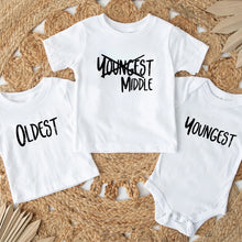 Load image into Gallery viewer, Sibling Rank T-shirt &amp; Romper (Sold Individually)