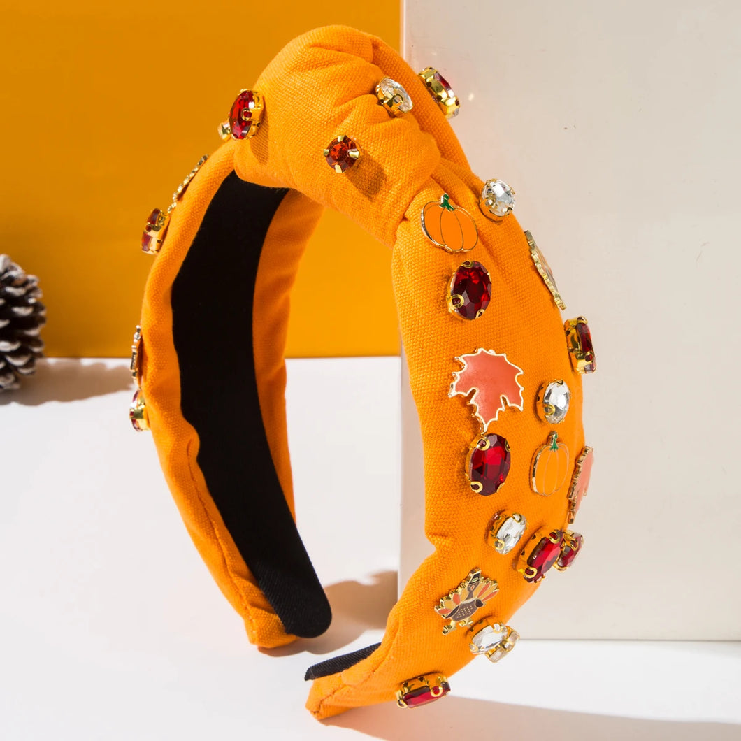 Bejeweled Thanksgiving Headband (Options Available)