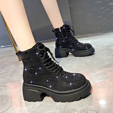 Sparkly Lace-Up Boots (Options Available)