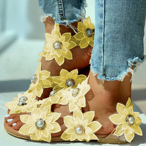 Floral Beaded Sandals (Options Available)