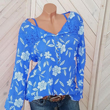 Load image into Gallery viewer, Lacy Buttoned Floral Top (Options Available)