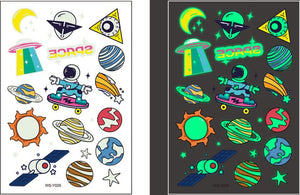 Kids' Glow In The Dark Temporary Tattoo Stickers (Various Options Available)