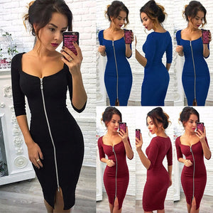 Solid Color Bodycon Dress (Options Available)