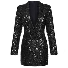 Load image into Gallery viewer, Sequin Blazer Dress