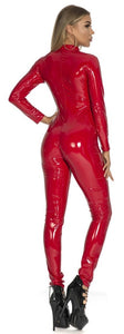 Faux Leather Latex Bodysuit Costume (Options Available)