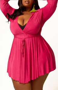 Plus Size Solid Color Dress (Options Available)