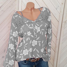 Load image into Gallery viewer, Lacy Buttoned Floral Top (Options Available)
