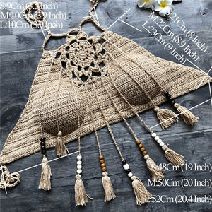 Sexy Women Summer White Halter Knitted Backless Off Shoulder Short Vest Tops Crochet Underwear Bustier Tank Top Sexy Women Femme