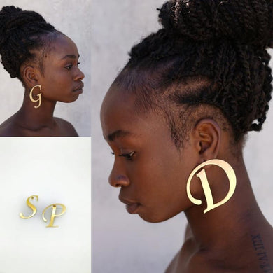 Initial Letter Stud Earrings (All Letters Available Except X)