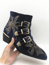 Load image into Gallery viewer, Flower Studded Ankle Boots (Options Available)