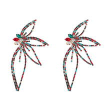 Load image into Gallery viewer, Sparkling Rhinestone Flower Drop Earrings (Options Available)