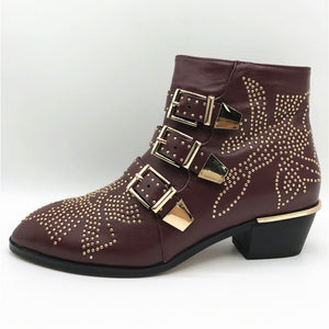 Flower Studded Ankle Boots (Options Available)