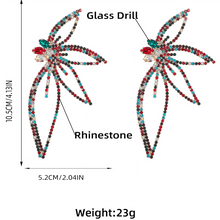 Load image into Gallery viewer, Sparkling Rhinestone Flower Drop Earrings (Options Available)