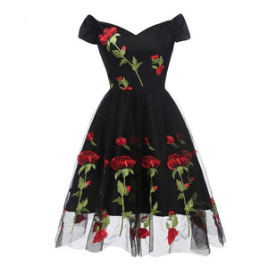 A Bouquet of Red Roses Dress