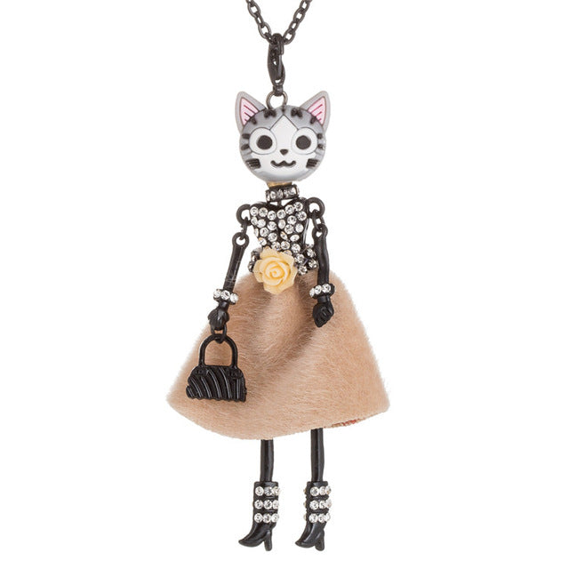 Feline Fashionista Necklace (Options Available)