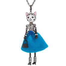 Load image into Gallery viewer, Feline Fashionista Necklace (Options Available)