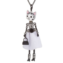 Load image into Gallery viewer, Feline Fashionista Necklace (Options Available)