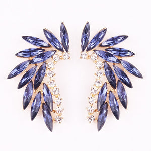 Crystal Wing Earrings (Various Options Available)