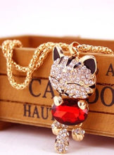 Load image into Gallery viewer, Blinged Out Kitty Necklace (Options Available)