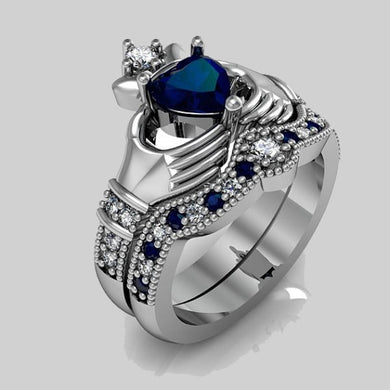 Sapphire Claddagh Ring