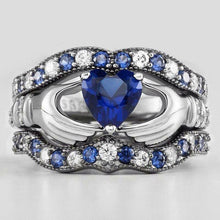 Load image into Gallery viewer, Sapphire Claddagh Ring